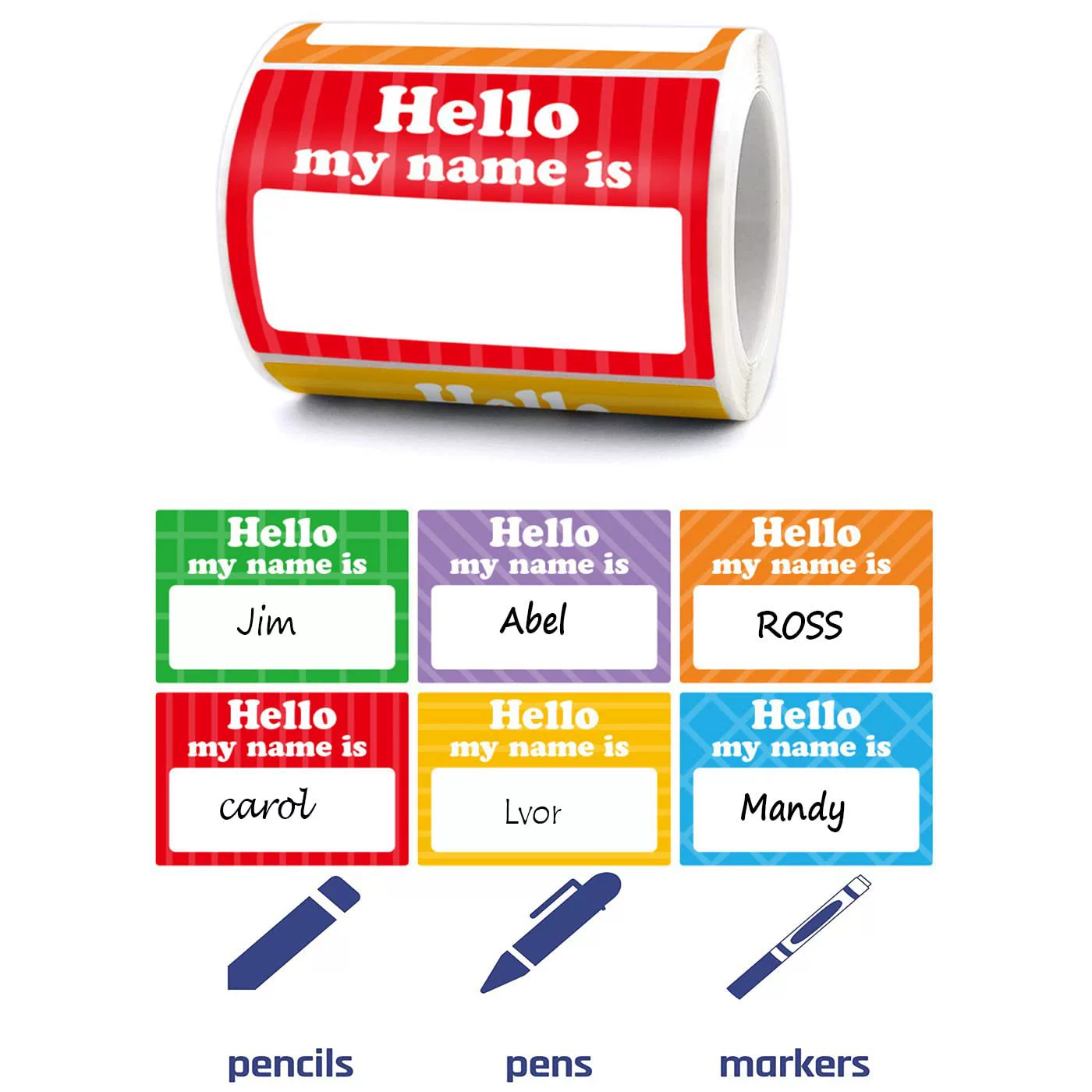 Ярлык одежды стикера бирки имени для детского сада и школы липкий стикер бирки имени липкий