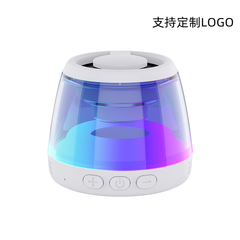 Fábrica de altavoces Bluetooth de absorción personalizados tarjeta de conexión inalámbrica al aire libre sonido colorido regalo pequeño altavoz Bluetooth alto valor facial