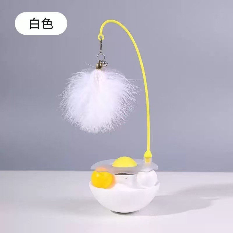 민트깃털 고양이 턴테이블 [화이트]