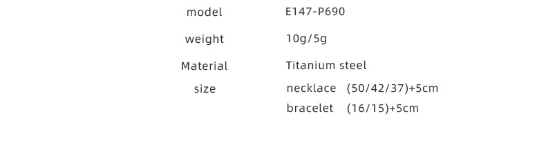 Fashion Geometric Titanium Steel Bracelets Necklace