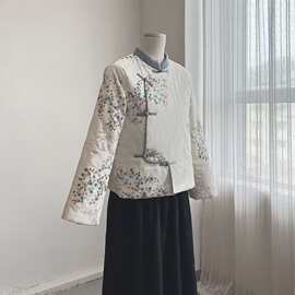 碎花语 秋冬文艺国风印花气质棉服