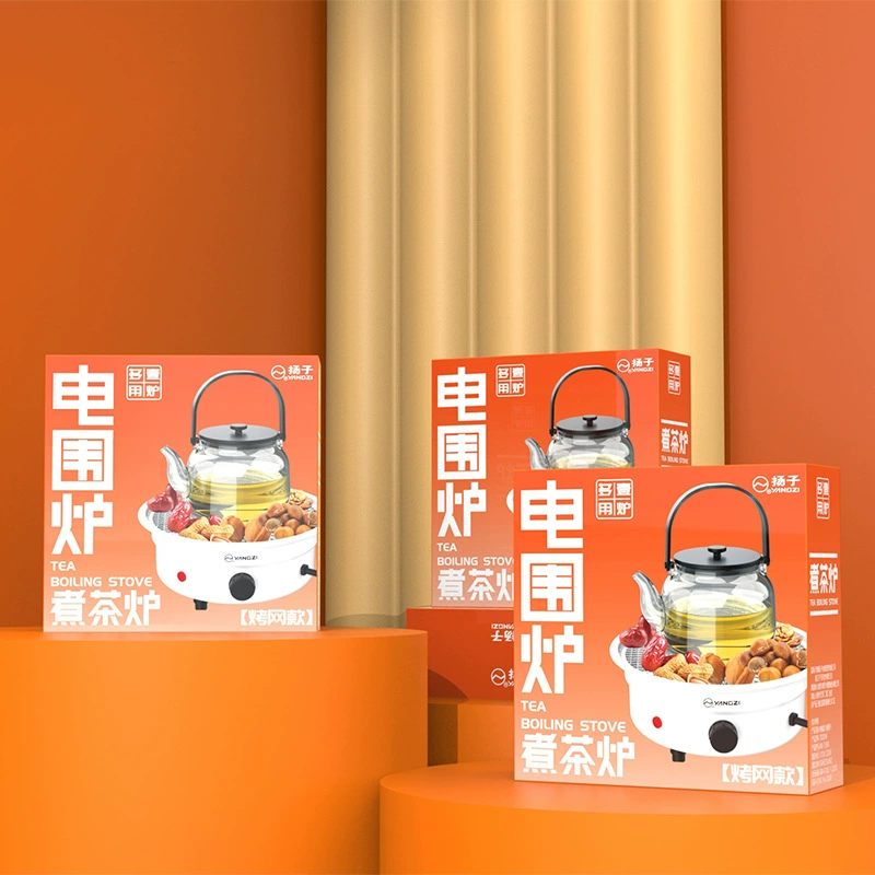 Электрическая печь Yangzi для приготовления чая, электрическая духовка для разогрева, шампуры, молочный чай, гриль-духовка без дыма, открывающийся подарок
