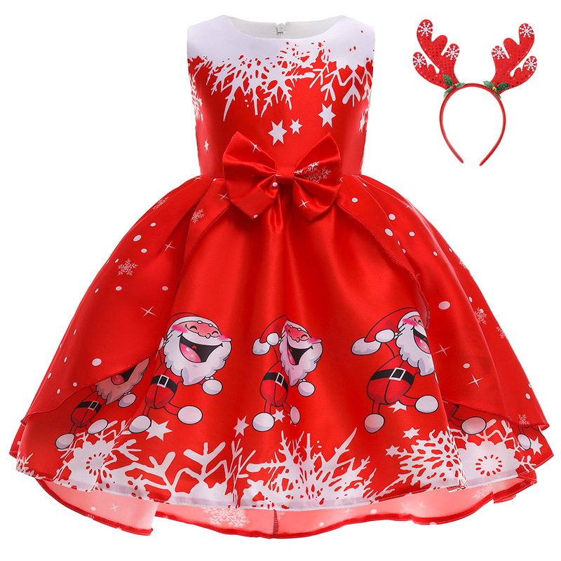 女の子クリスマスドレスクリスマスドレスパーティーコスチューム子供cosサンタクロースコスチュームプリンセスドレス|undefined