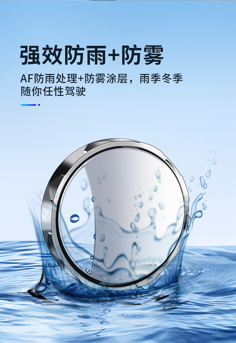 Small Round Mirror Rearview Mirror Car Reversing Artifact Blind Spot Auxiliary Mirror Reflector 360-Degree Suction Cup Ultra-Clear Mirror