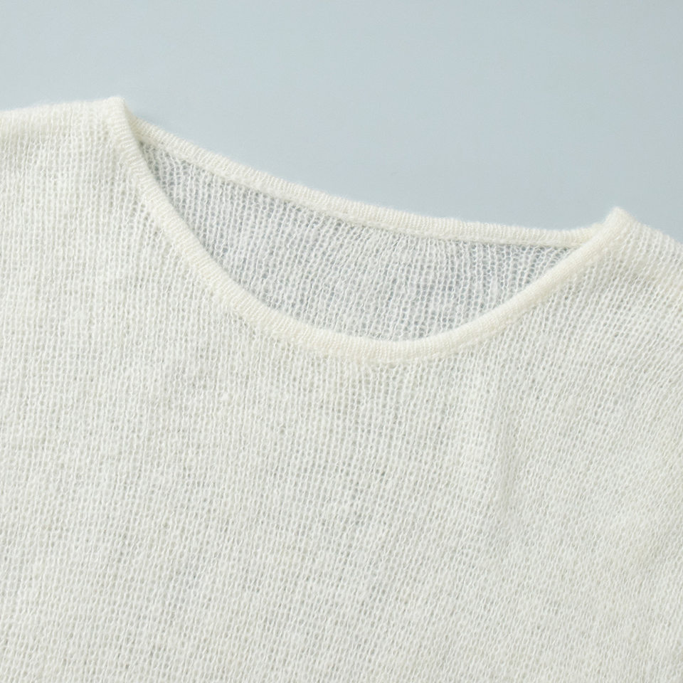 Bộ đầm dệt kim hai mảnh nữ gồm áo cardigan dài tay và đầm liền thân dáng dài — trắng, tím chi tiết 30