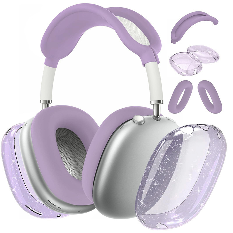 AirpodsMax Headphone Case Silicone TPU Flash Bluetooth Headphone Case Solid Color Protective Case Soft Case AirpodsMax Headphone Case Silicone TPU Flash Bluetooth Headphone Case Solid Color Protective Case Soft Case