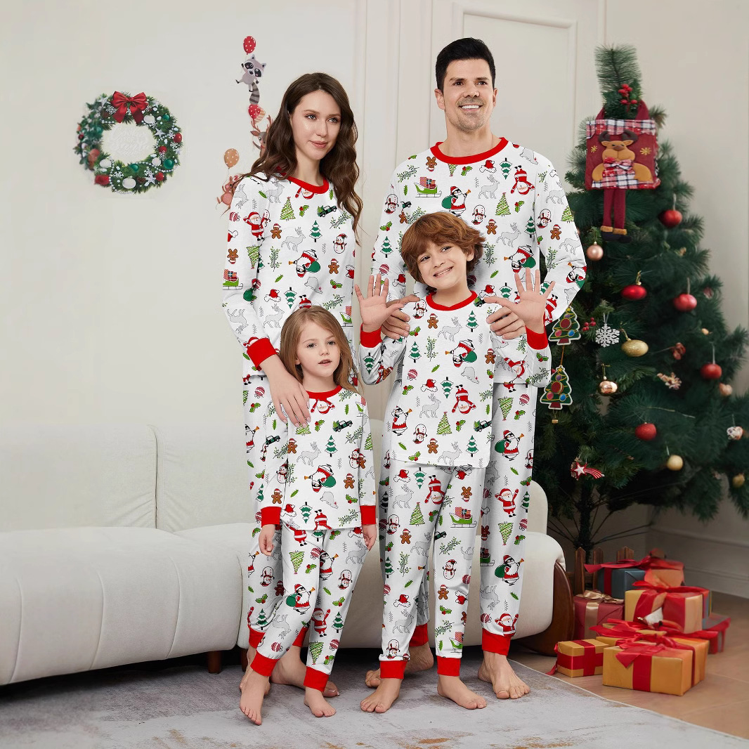 Jõuluvana Lumememm piparkookide mees Jõulu perekleit trükitud koduriided uni_voghion.com