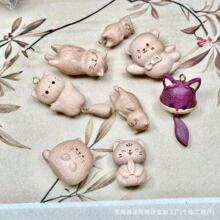 天然榉木摆烂猫摇摆熊文玩配件手工diy手链手串手饰时尚饰品配饰