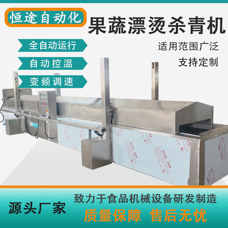 漂烫土豆片豆角蔬菜金银花杀青机蒸煮设备传送带式自动控温生产线