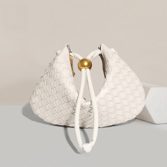 新款時尚休閒百搭腋下包小清新女士純色單肩餃子包外貿批發小包包