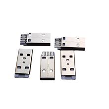 USB A公头加长主体180度焊线式长体27MM 插头数据线AM插头连接器