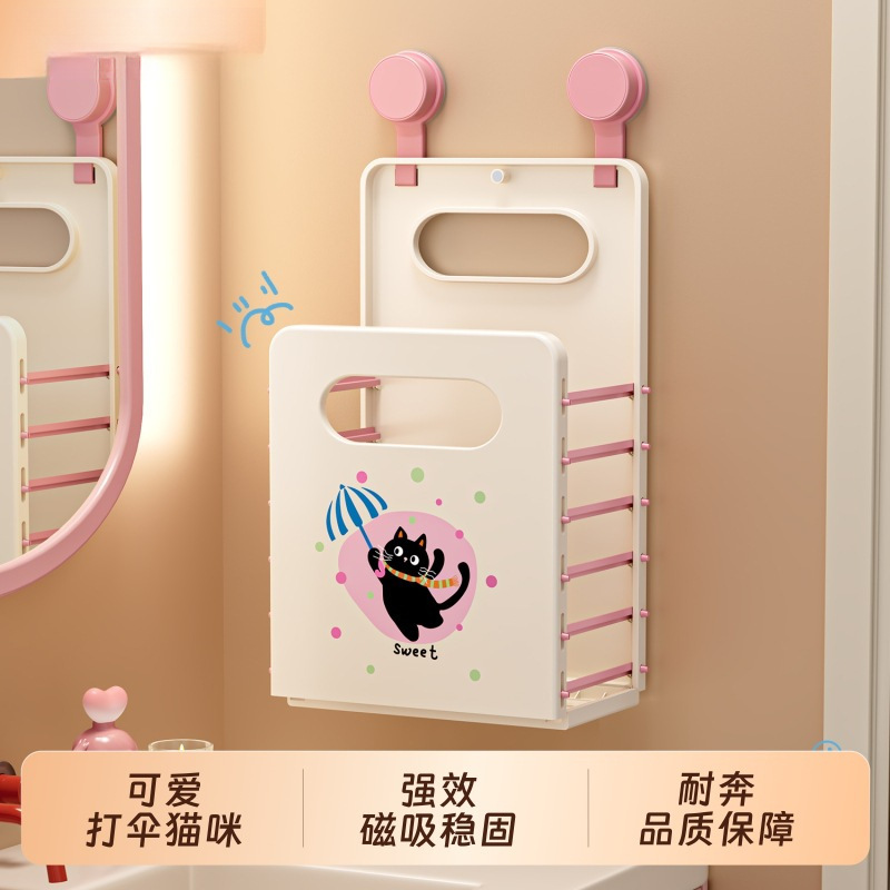 Dirty Clothes Basket, Dirty Clothes Basket, Household High-Looking Wall-Mounted Foldableable Laundry Basket, Bathroom Clothes Storage Basket