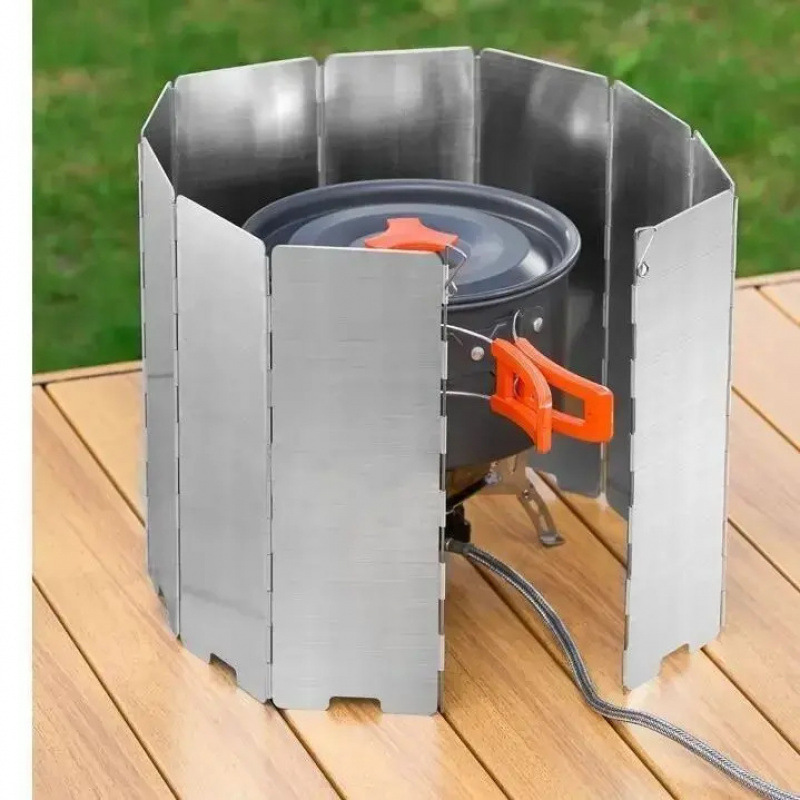 Cassette stove wind shield, outdoor foldable design, four-sided thickened material for wind and dust protection, simple and portable, practical design