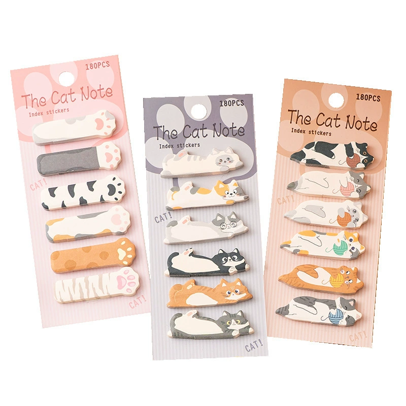 Cute cat party post-it notes for students using notes and comments, notes, classified marks, index labels, labels, N times