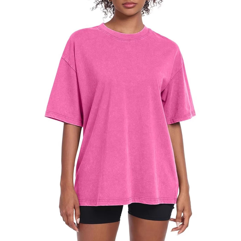 Women's Washed Vintage Oversized T-Shirt, Casual Loose Streetwear, Boyfriend Style T-Shirt, Workout Short-Sleeve Cotton Top Women's Washed Vintage Oversized T-Shirt, Casual Loose Streetwear, Boyfriend Style T-Shirt, Workout Short-Sleeve Cotton Top