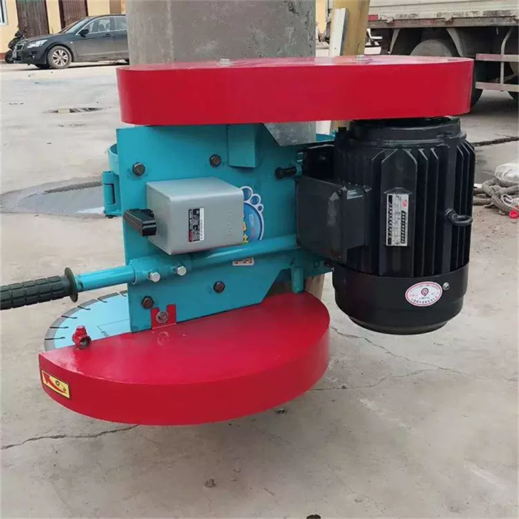 聚拓 抱箍式切桩机 空心桩电动锯桩机 卡箍水泥桩头切割机