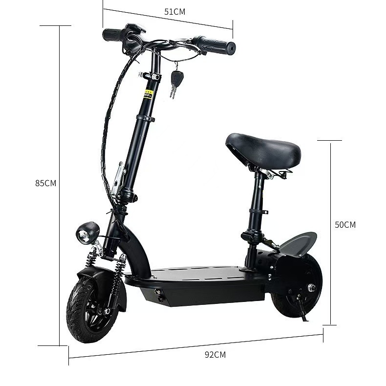Electric Scooter for Adults, Foldable Mini Electric Vehicle, Portable Ride-On Electric Bike, Mobility Scooter