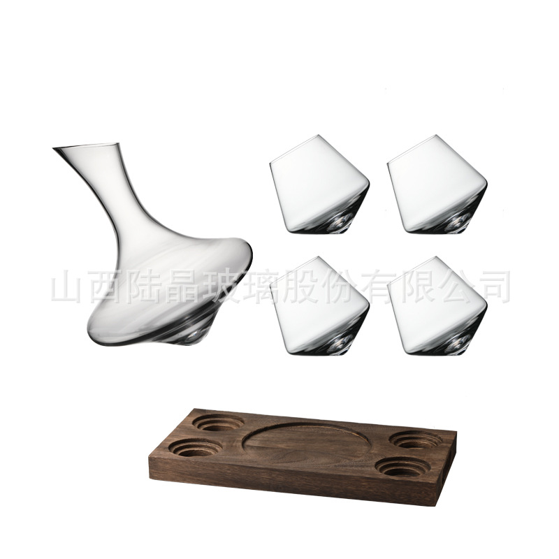 Caja de vino de color con vidrio para beber, otros juegos de vino de estilo europeo, caja de regalo rápida para beber