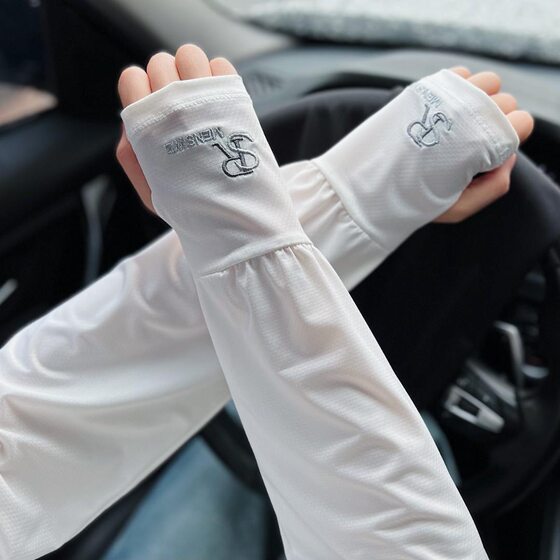 Ice Sleeves for Men and Women, Large Size Loose Version, Summer Sun Protection and Uv Protection Arm Sleeves, Breathable Thin Ice Silk Sleeves