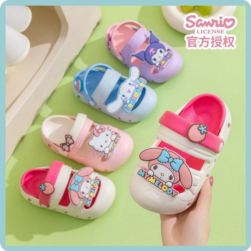 Sanrio children's hole shoes coolomi big eared dog Hello Kitty melody Pacha dog non-slip outdoor sandals