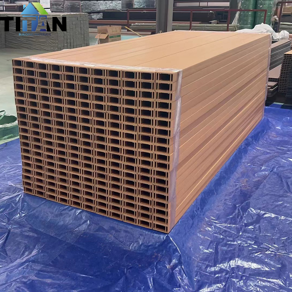 Wpc cladding Gran Muralla cubierta de madera ecológica alta Gran Muralla Tablero de pared de techo crudo