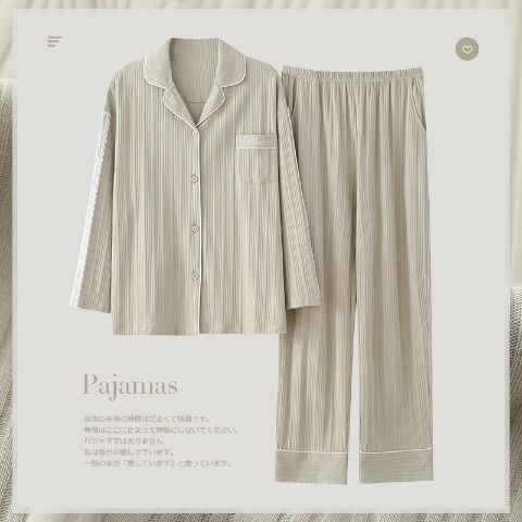 Pijamas de mujer de primavera y otoño más tamaño de algodón de manga larga de estilo coreano prendas de vestir exteriores de las mujeres desgaste del hogar traje de dos piezas de verano