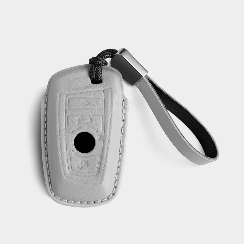 BMW [스퀘어 4버튼] 엘리펀트 그레이 커버 + 핸드스트랩