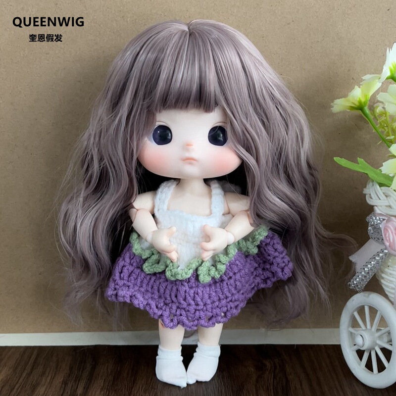 {Quin Wig} Sister Gaga/Illustration Little Man Head Circumference 26cm Wearable齐 Bangs Handmade Curly Wig Set