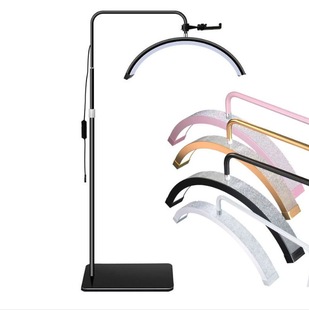 Photography Lamp for Nail Art, Eyebrow Tattoo, Eyelashes, 24inch Half-Moon Household Lamp for Tattoo Embroidery, Special Floor-Standing 23inch Fill Light