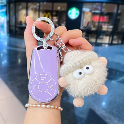 Female Morandi Cat 2021 — Static Rod/Key Bag - lilac-purple-silver-diamond-ring-small-briquettes