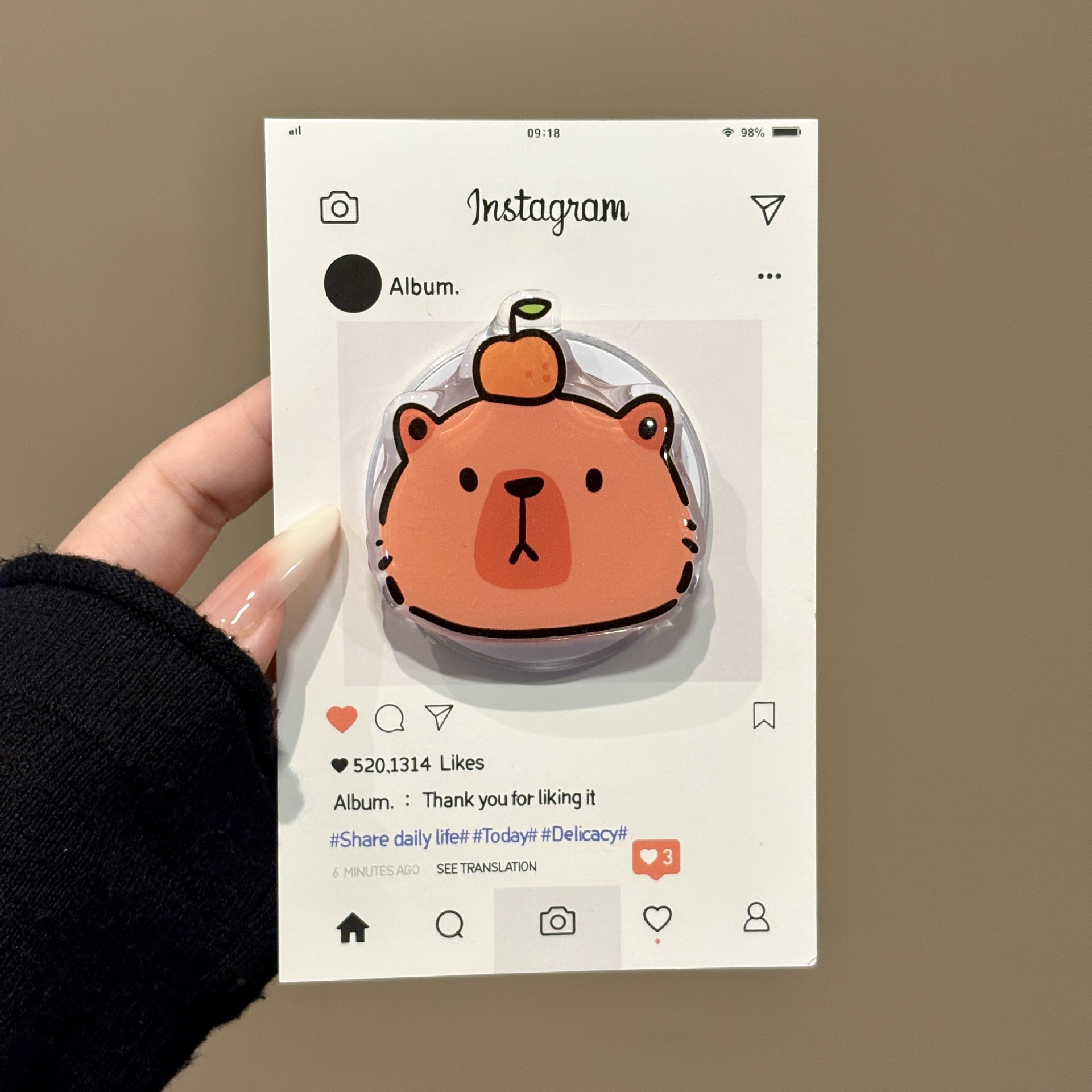 Japón y Corea del Sur lindos dibujos animados Magsafe succión magnética soporte de teléfono móvil airbag telescópico plegable portátil de escritorio adsorción magnética