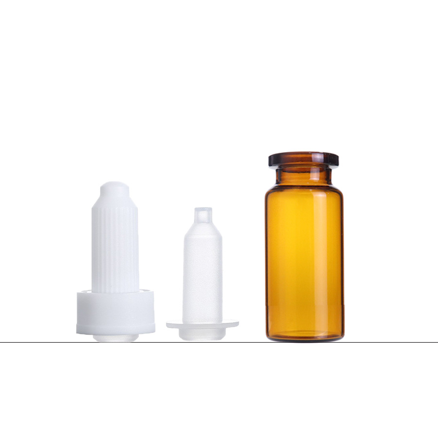 20口长白盖喇叭头奶咀头西林瓶冻干粉分装滴头化妆品瓶大白盖滴头