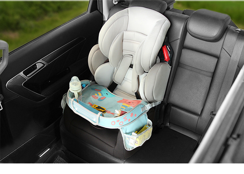 Car Child Safety Seat Tray, Car-Mounted Drawing Board, Mobile Dining Table, Travel Storage, Waterproof Toy Table, Cross-Border