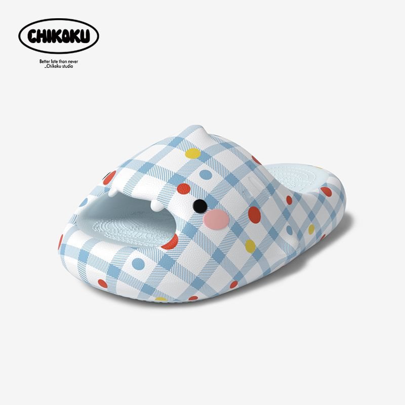 Chikoku Second-Generation Cute Shark Slippers for Women, Suitable for Summer Outdoor Wear, Cute Home Slippers, Height-Increasing, Non-Slip, Odor-Free, Same Style as Shen Hao Men's Version