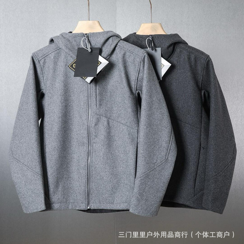 [High-End Version] Taizhou Niaojia Sawyer Wool Hoody Wool Windproof Hooded Softshell Jacket