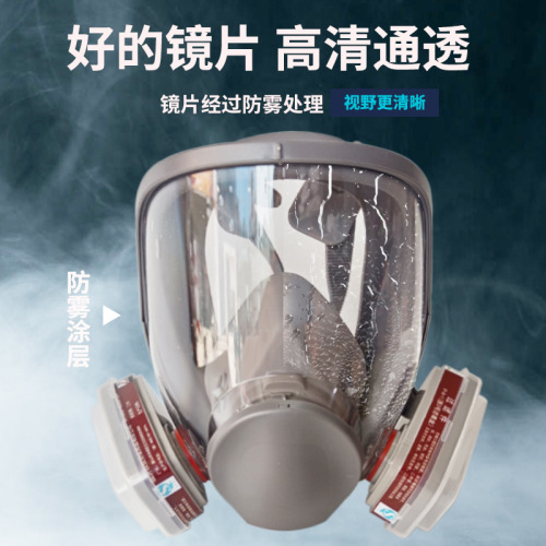 6800 Anti-toxic Mask, Spray Paint Chemical Pesticide Full Face Mask, Dust and Poison Full Face Covering, Decoration Anti-dust Protection Mask