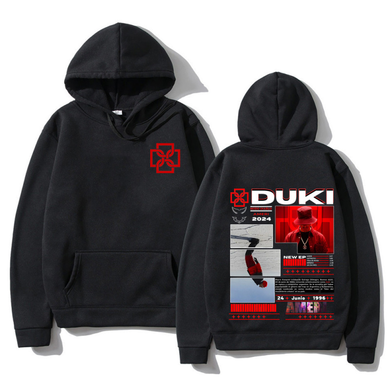 Duki American World Tour Hoodie Men's and Women's Clothing Fashion Hip Hop Oversized Sweatshirts Unisex Casual Duki American World Tour Hoodie Men's and Women's Clothing Fashion Hip Hop Oversized Sweatshirts Unisex Casual