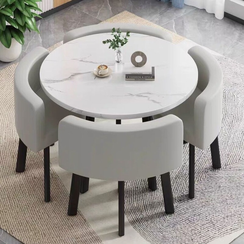 Simple Dining Table, Office Negotiation Table and Chair Set, Creative Reception Round Table, Leisure Reception Dining Table and Chair Set Simple Dining Table, Office Negotiation Table and Chair Set, Creative Reception Round Table, Leisure Reception Dining Table and Chair Set