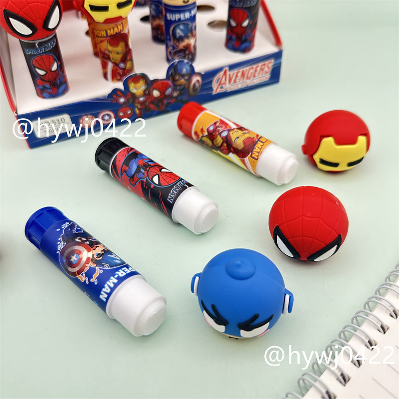 Marvel heroes modelado pegamento sólido de gran capacidad para estudiantes de primaria dibujos animados adorables Spiderman Iron Man niños.