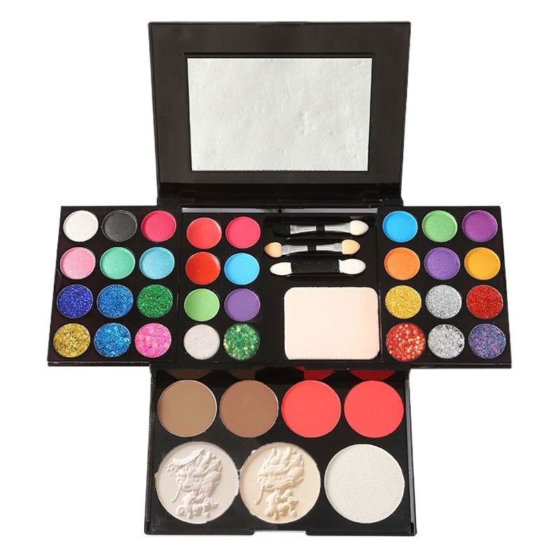 Ashariya 39-Color Eyeshadow Palette, Lip Mud, Contouring Eyeshadow, Blush, Daily Makeup Supplies for Students, Makeup Products for Resale