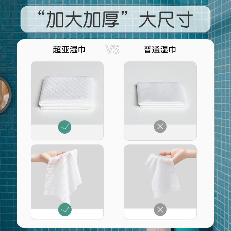 Superia Baby and Toddler Hand Mouth Wet Wipes EDI Pure Water 10 Pcs Disposable Portable Thick Draw-out Wet Wipes Paper Wholesale