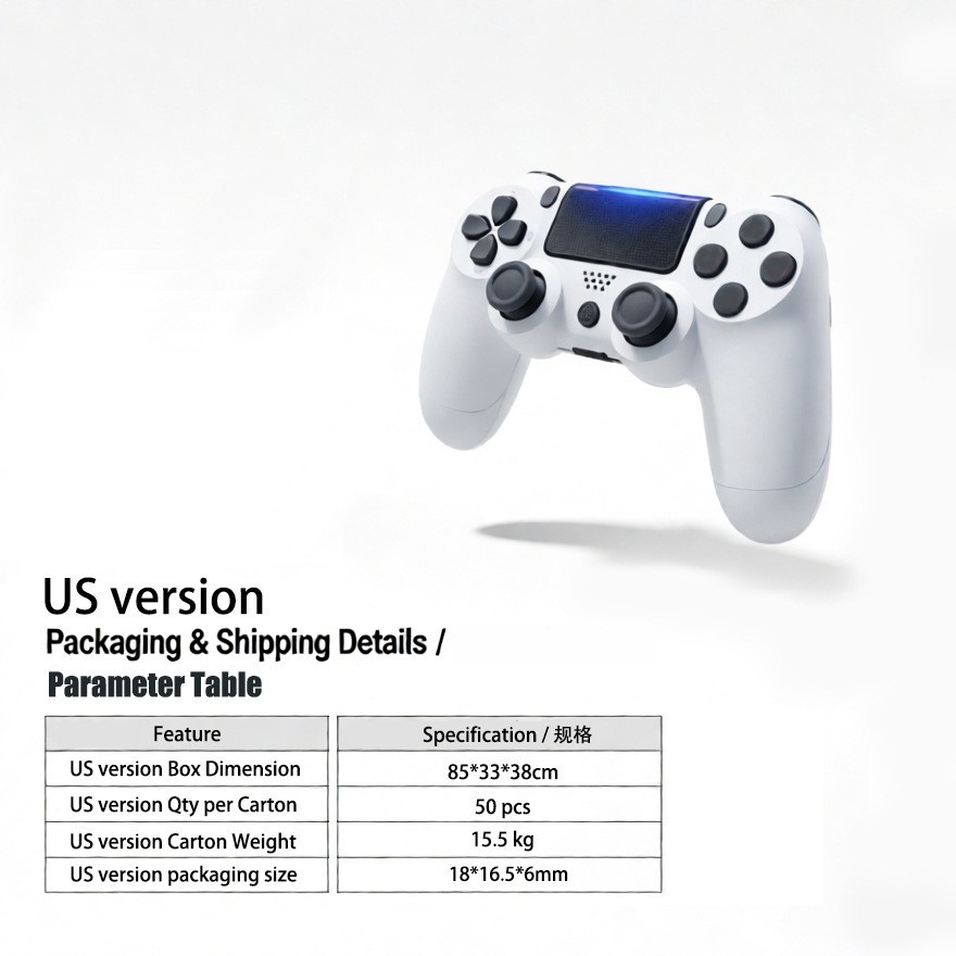 Control inalámbrico para consola de juegos P4, Bluetooth, vibración de doble motor, con simulación de seis ejes, control inalámbrico para juegos P4