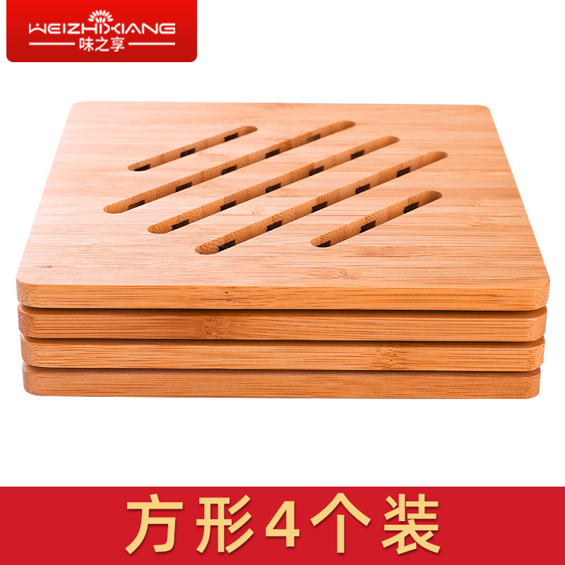 almohadilla de platos, almohadilla de mesa de bambú resistente al calor, almohadilla de platos de aluminio, almohadilla de platos domésticos, almohadilla de tazas a prueba de quemaduras