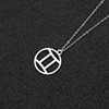 Zodiac signs, brand accessory, fashionable trend necklace stainless steel suitable for men and women, European style, simple and elegant design, custom made