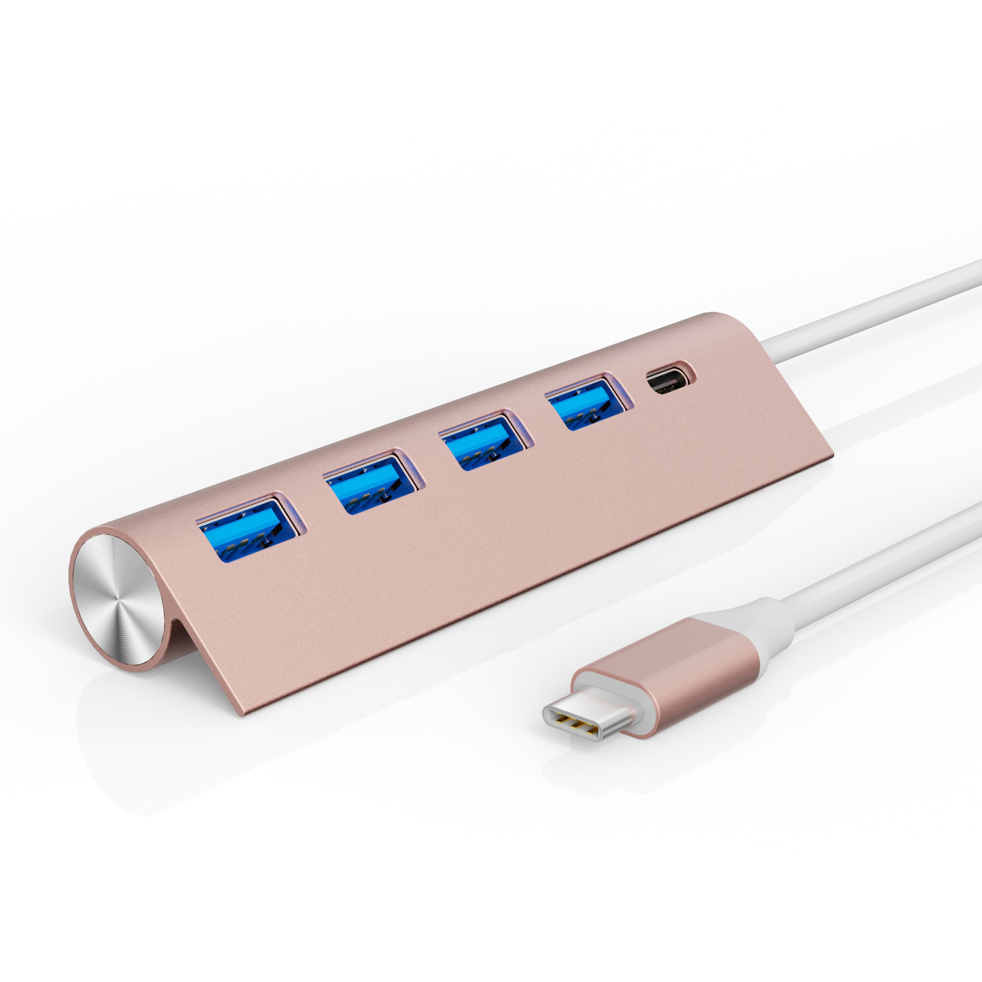 USBHUB One-Pull Quadsplitter Tipo-CUSB - Hub de extensión Negro Multi-Interfaz Multifunción