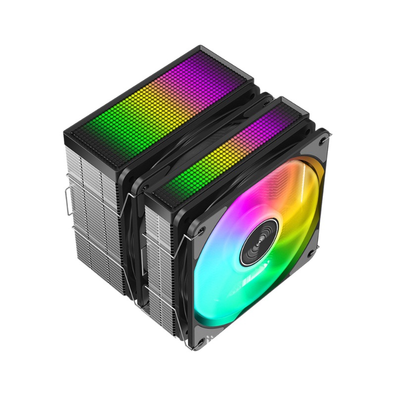 JIUSHARK nueve tiburones JF400D sin bloqueo de memoria CPU disipador de calor doble torre doble ventilador 4 tubos 13 generación AMD4PIN