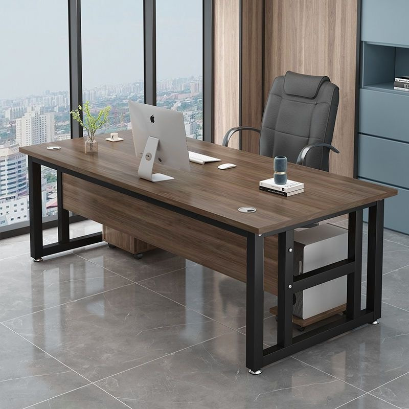 Simple Modern Office Desk and Chair Set, Office Manager Single-Person Commercial Computer Desk, Executive Desk