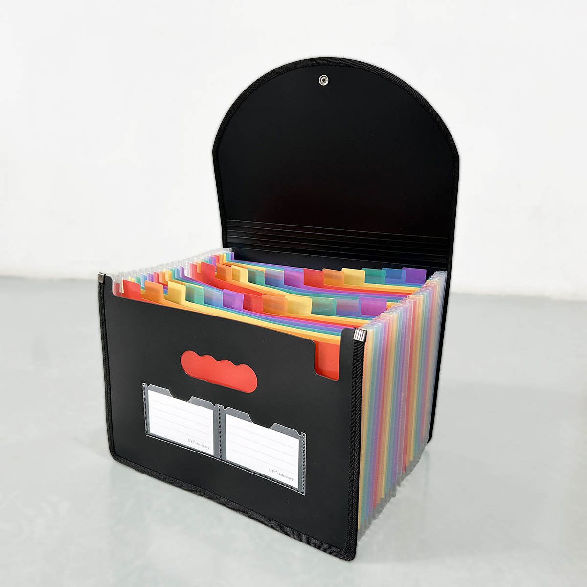 Bolsa de archivo tipo acordeón colorida, muy vendida en el extranjero, para estudiantes y uso de oficina, de gran capacidad para almacenamiento y clasificación de documentos. image 15