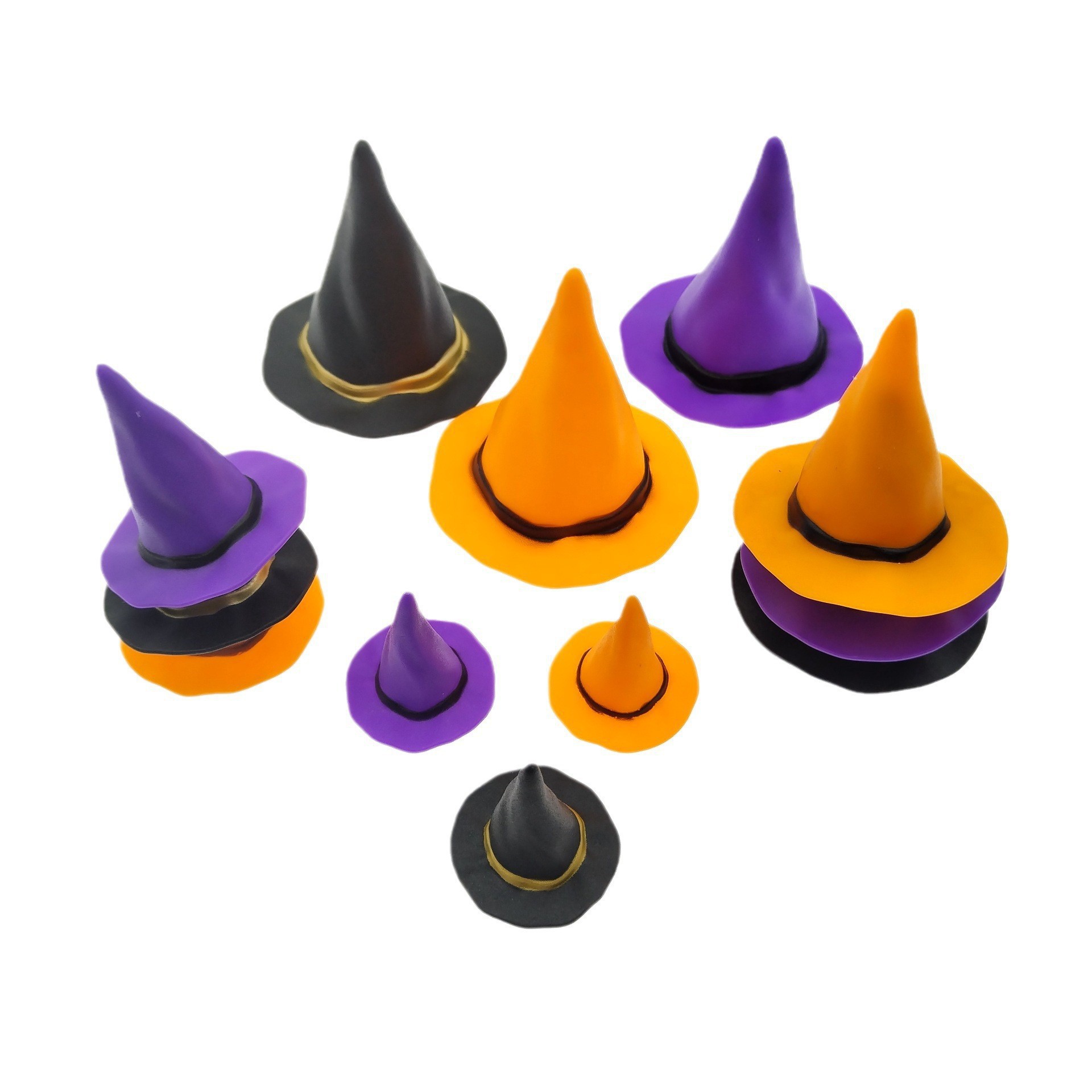 Sombrero de bruja de plástico de Halloween Sombrero de elfo de Halloween Sombrero enano Decoración de bricolaje Sombrero 2.5-7.5CM