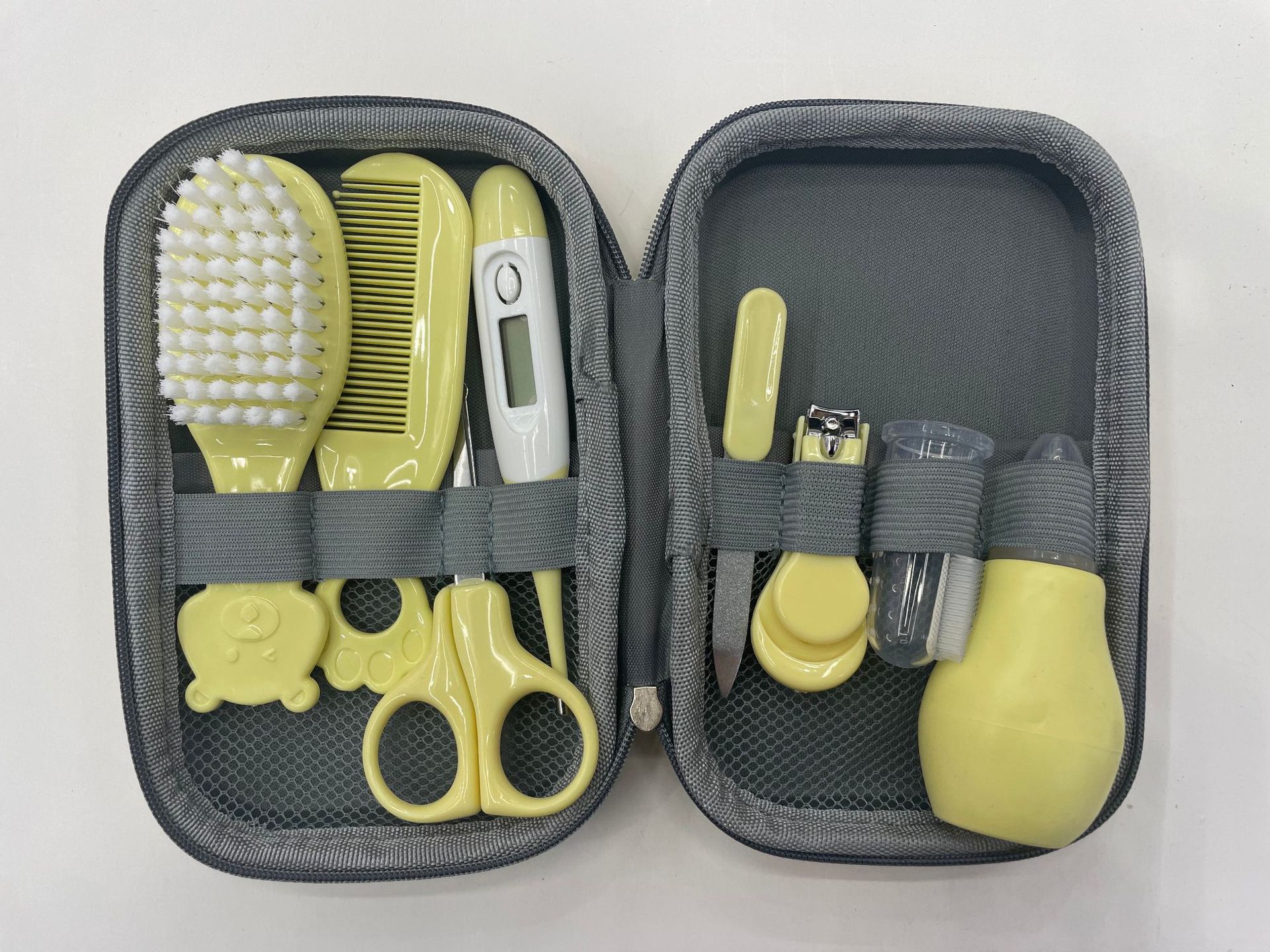 Kit de cuidado para bebé de 8 piezas, cortaúñas, cuchara de alimentación, termómetro, aspirador nasal, uso transfronterizo